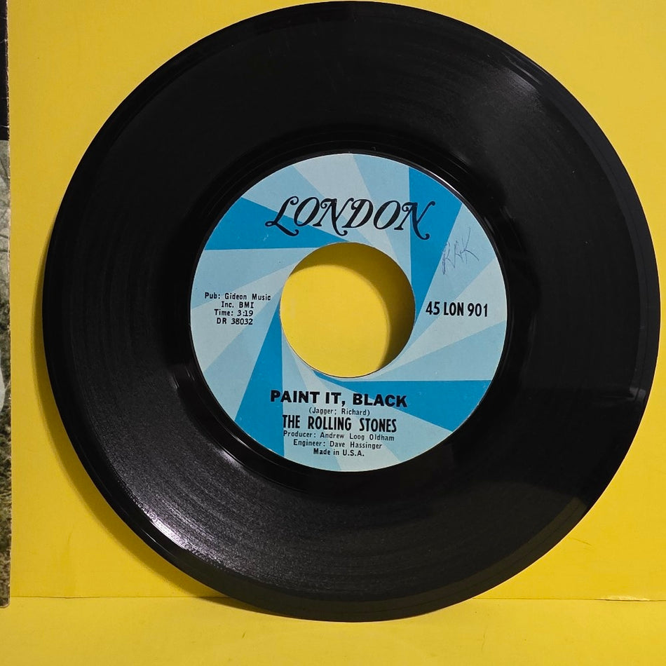 The Rolling Stones  - Paint It, Black - 1966 - 45 LON 901 - Used - VG+ - Vinyl