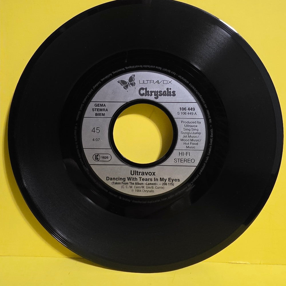 Ultravox  - Dancing With Tears In My Eyes - 1984 - 106 449 - Used - EX - Vinyl
