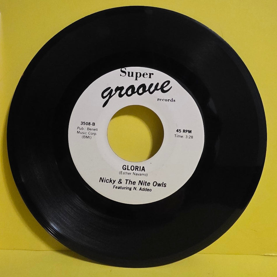 Nicky & The Night Owls - Night Owl / Gloria - 3508 - Used - VG++ - Vinyl