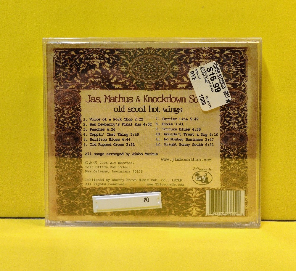 Jas. Mathus & Knockdown South - Old Scool Hot Wings - 2006 - TNR1008 - New - Sealed - CDs