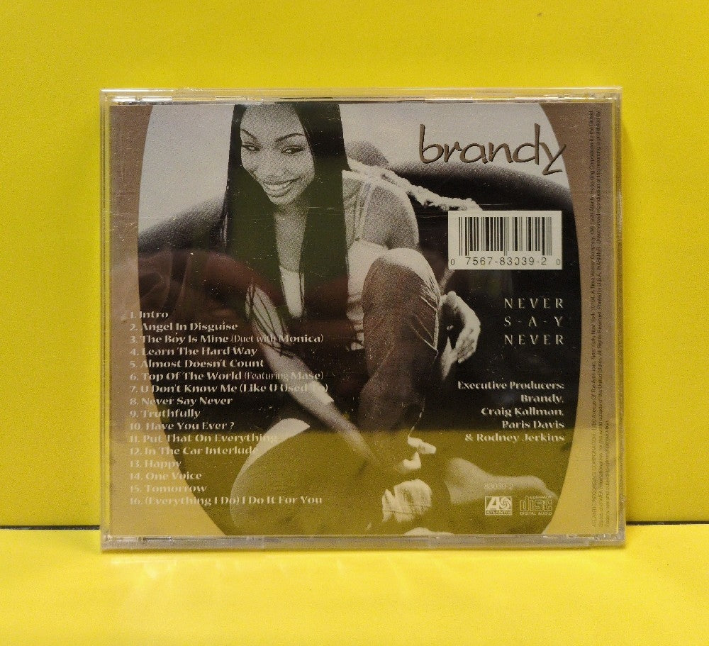 Brandy - Never Say Never - 1998 - 83039-2 - New - Sealed - CDs