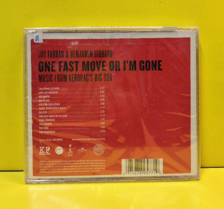 Jay Farrar & Benjamin Gibbard - One Fast Move Or I'm Gone: Music From Kerouac's Big Sur - 2009 - 7567-89577-1 - New - Sealed - CDs