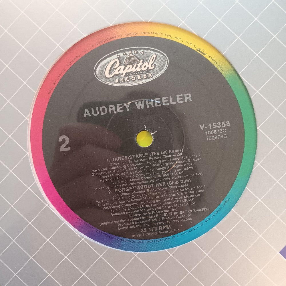 Audrey Wheeler - Forget About Her 12" - 1987 - V-15358 - New - Sealed - Vinyl