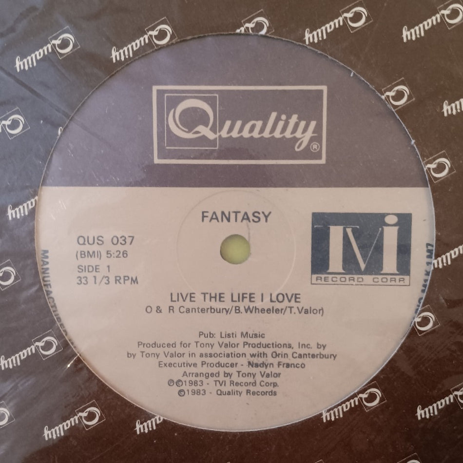 Fantasy / TV Sounds Orchestra - Live The Life I Love 12" - 1983 - QUS 037 - New - Sealed - Vinyl