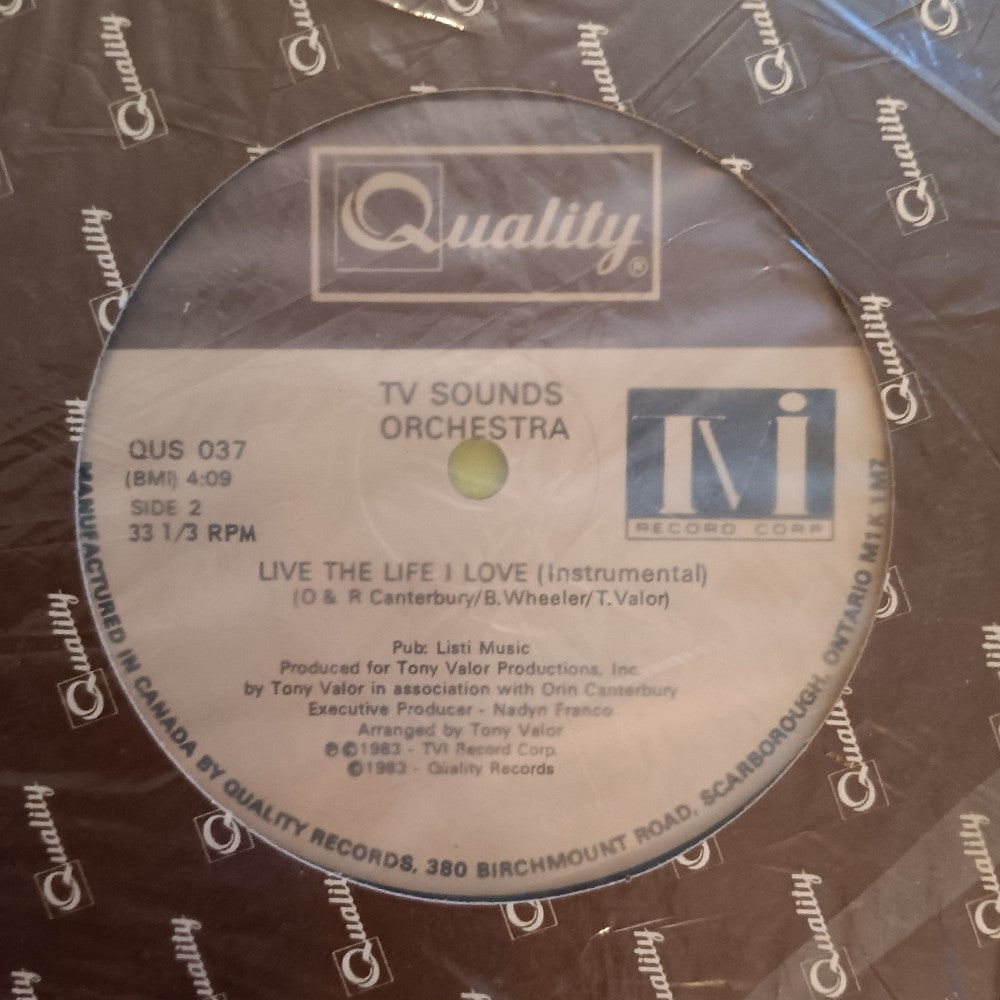 Fantasy / TV Sounds Orchestra - Live The Life I Love 12" - 1983 - QUS 037 - New - Sealed - Vinyl