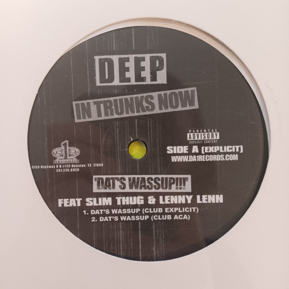 Deep Ft. Slim Thug & Lenny Len - Dat's Wassup PROMO 12" - 2005 - New - Sealed - Vinyl