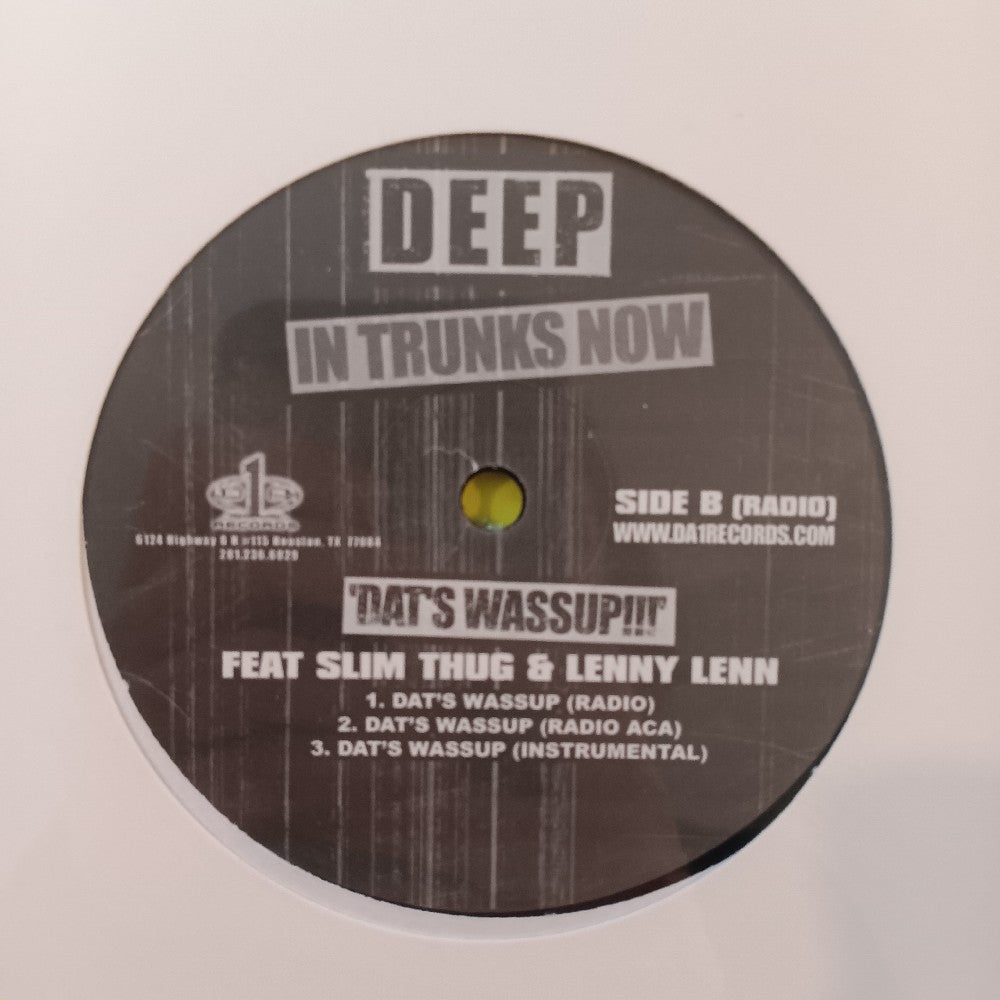 Deep Ft. Slim Thug & Lenny Len - Dat's Wassup PROMO 12" - 2005 - New - Sealed - Vinyl