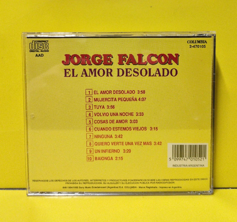 Jorge Falcon - El Amor Desolado - 2-470105 - Used - EX - CDs - Argentina Import