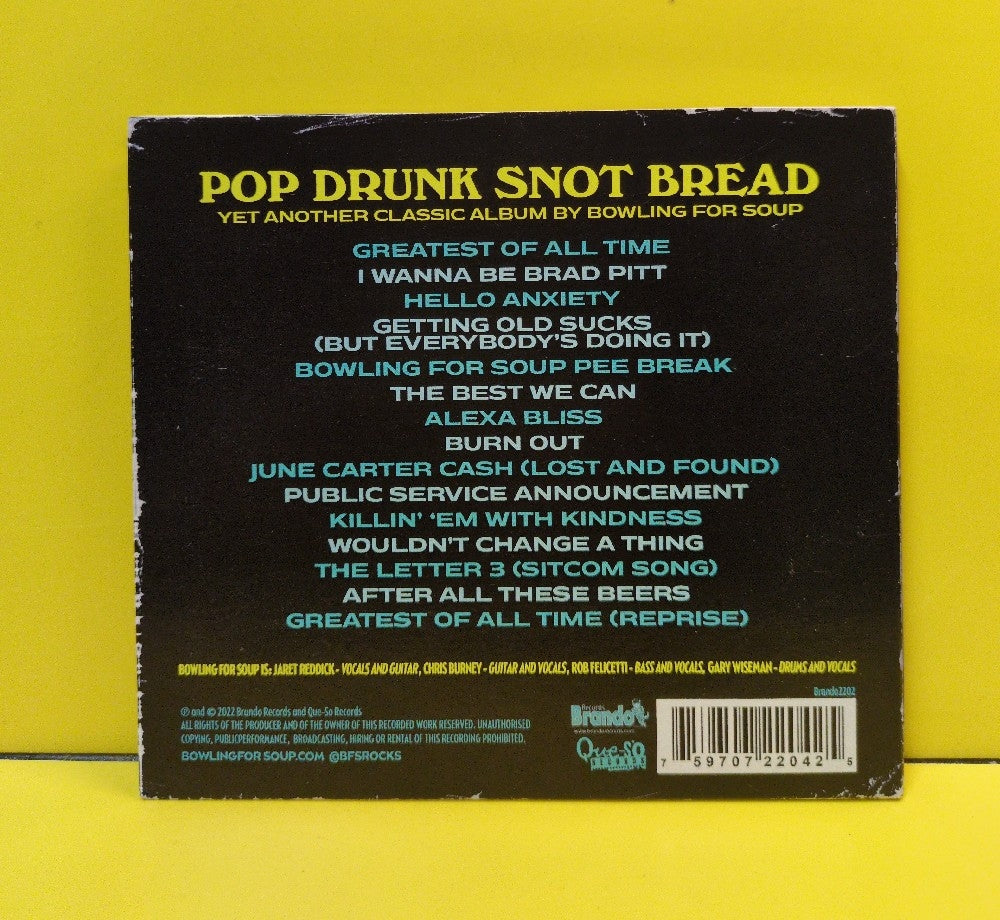 Bowling For Soup - Pop Drunk Snot Bread - 2022 - Brando2202 - Used - EX - CDs