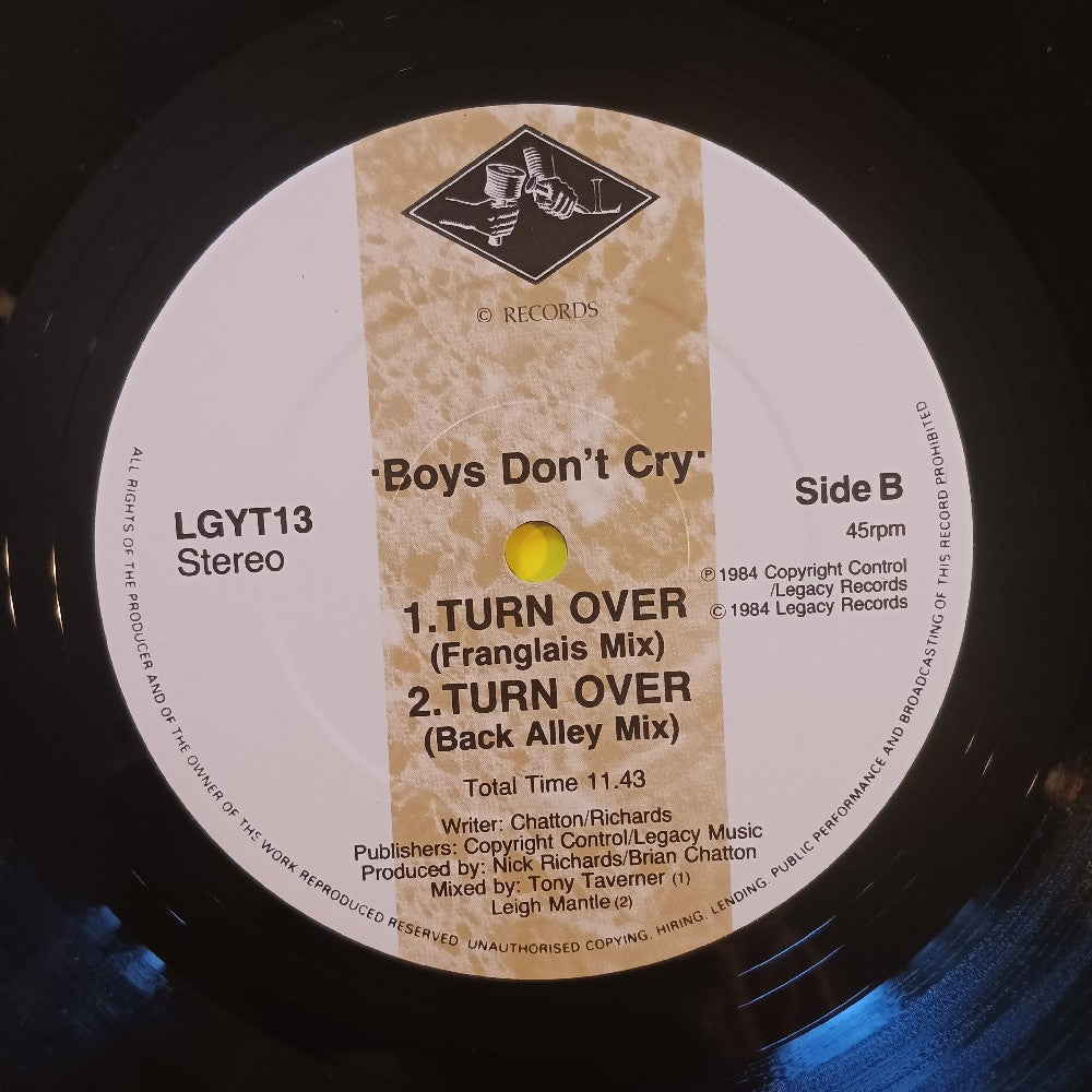 Boys Don't Cry - Turn Over UK PROMO & PRESS KIT - 1984 - LGYT13 - Used - EX - Vinyl