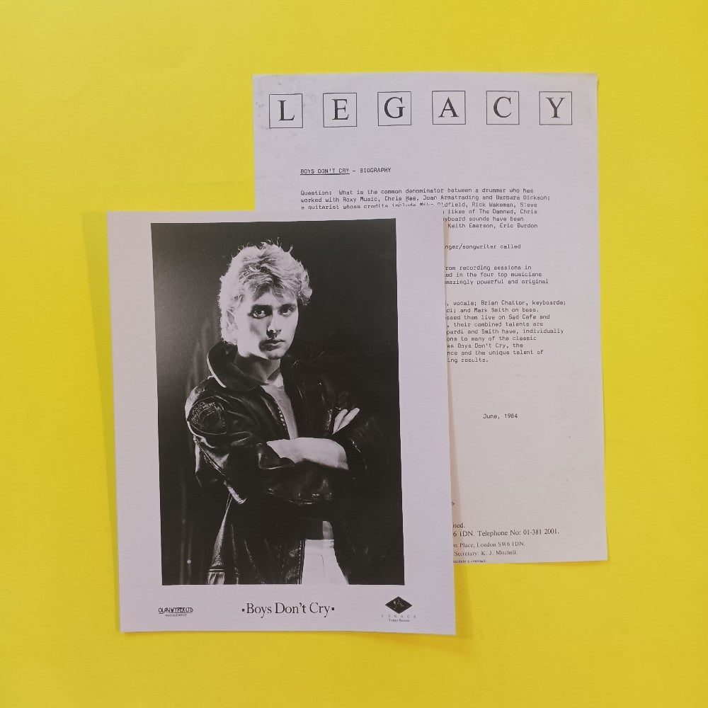 Boys Don't Cry - Turn Over UK PROMO & PRESS KIT - 1984 - LGYT13 - Used - EX - Vinyl