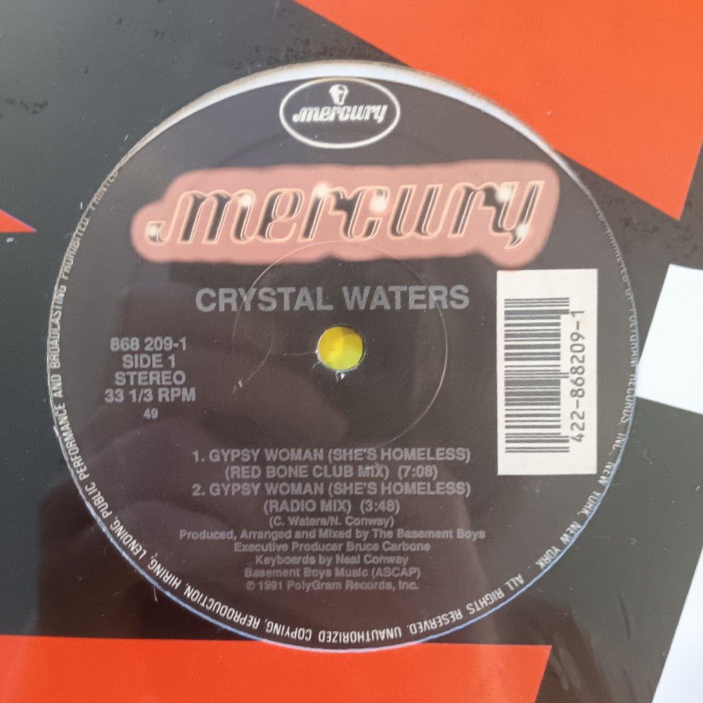 Crystal Waters - Gypsy Woman (She's Homeless) 12" - 1991 - 868 209-1 - Used - EX - Vinyl
