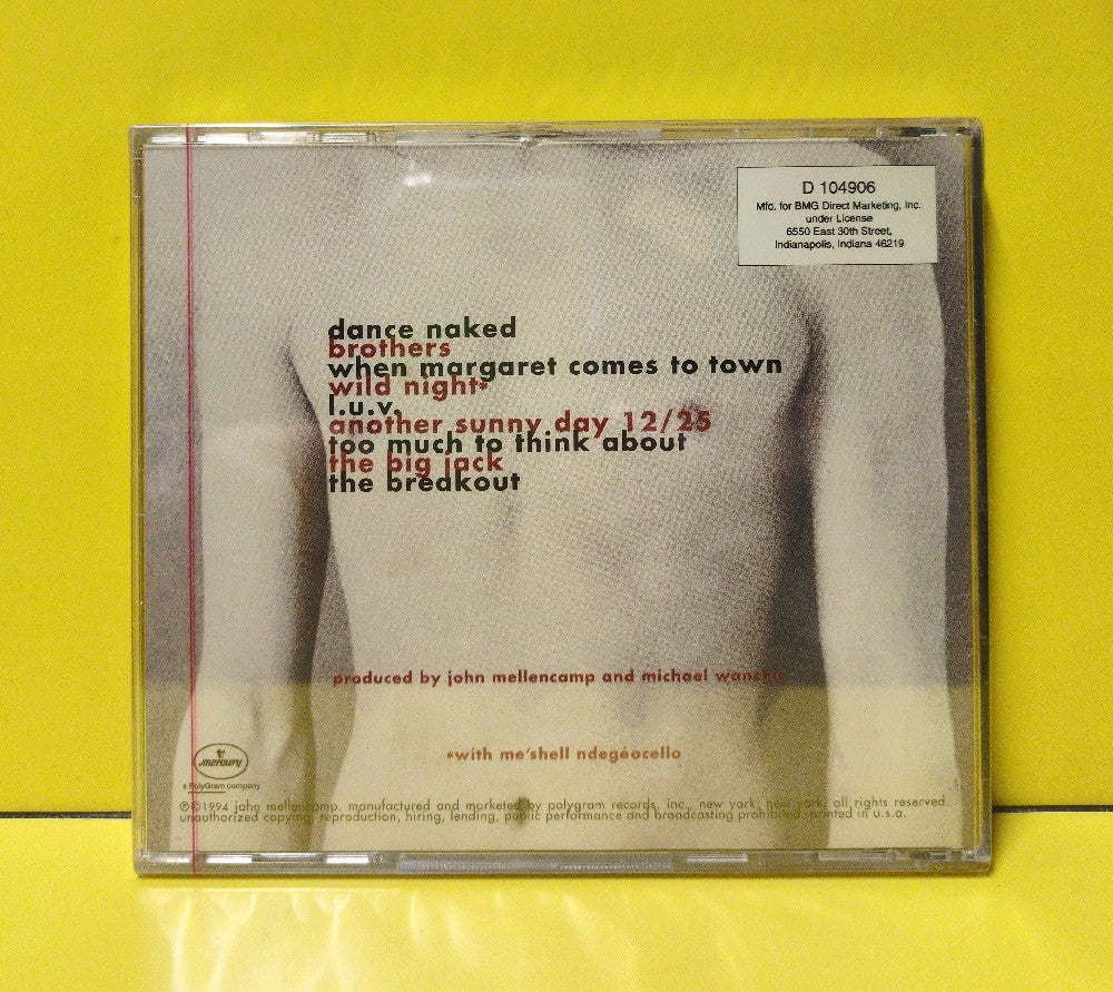 John Mellencamp - Dance Naked - 1994 - 314 522 428-2 - New - Sealed - CDs - BMG Club Edition