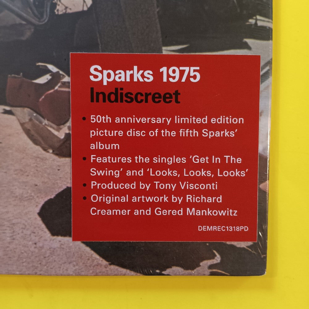 Sparks - Indiscreet Picture Disc - 2025 - DEMREC1318PD - New - Sealed - Vinyl