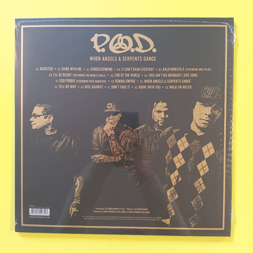 P.O.D. - When Angels & Serpents Dance GOLD 2LP - 2022 - M76741 - New - Sealed - Vinyl