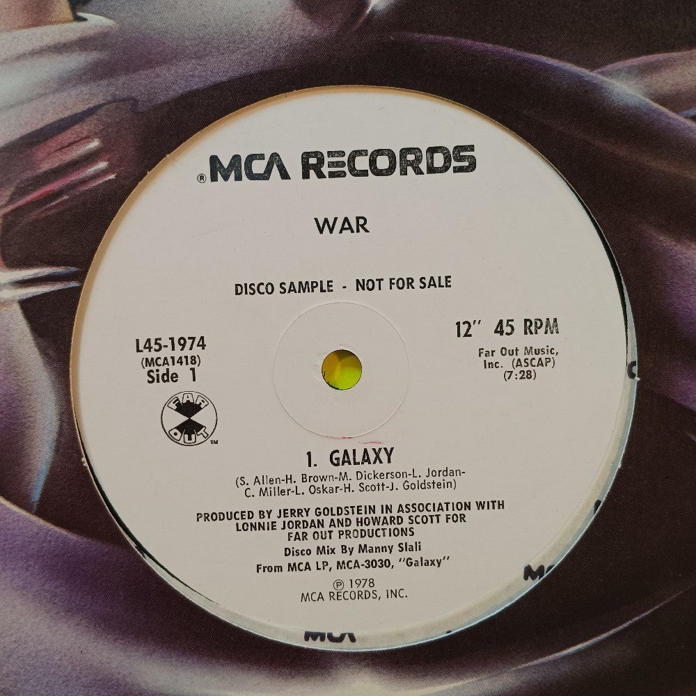 War - Galaxy 12" PROMO - 1978 - L45-1974 - Used - VG++ - Vinyl