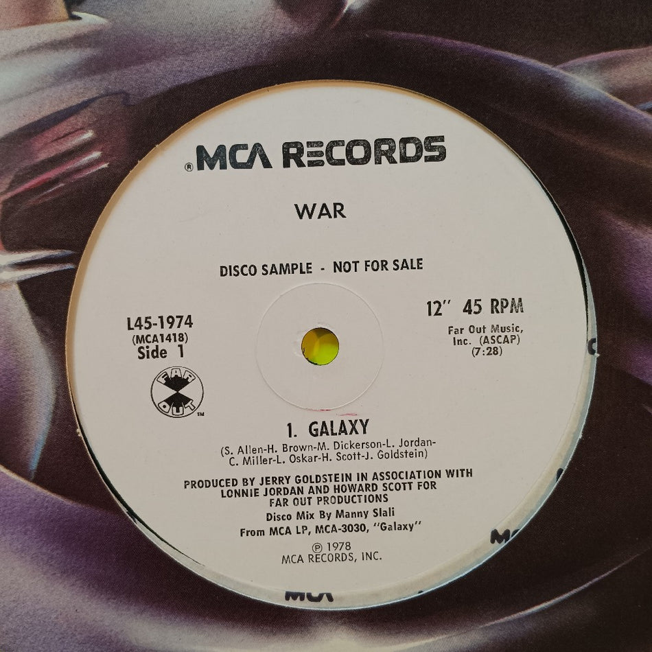 War - Galaxy 12" PROMO - 1978 - L45-1974 - Used - VG++ - Vinyl