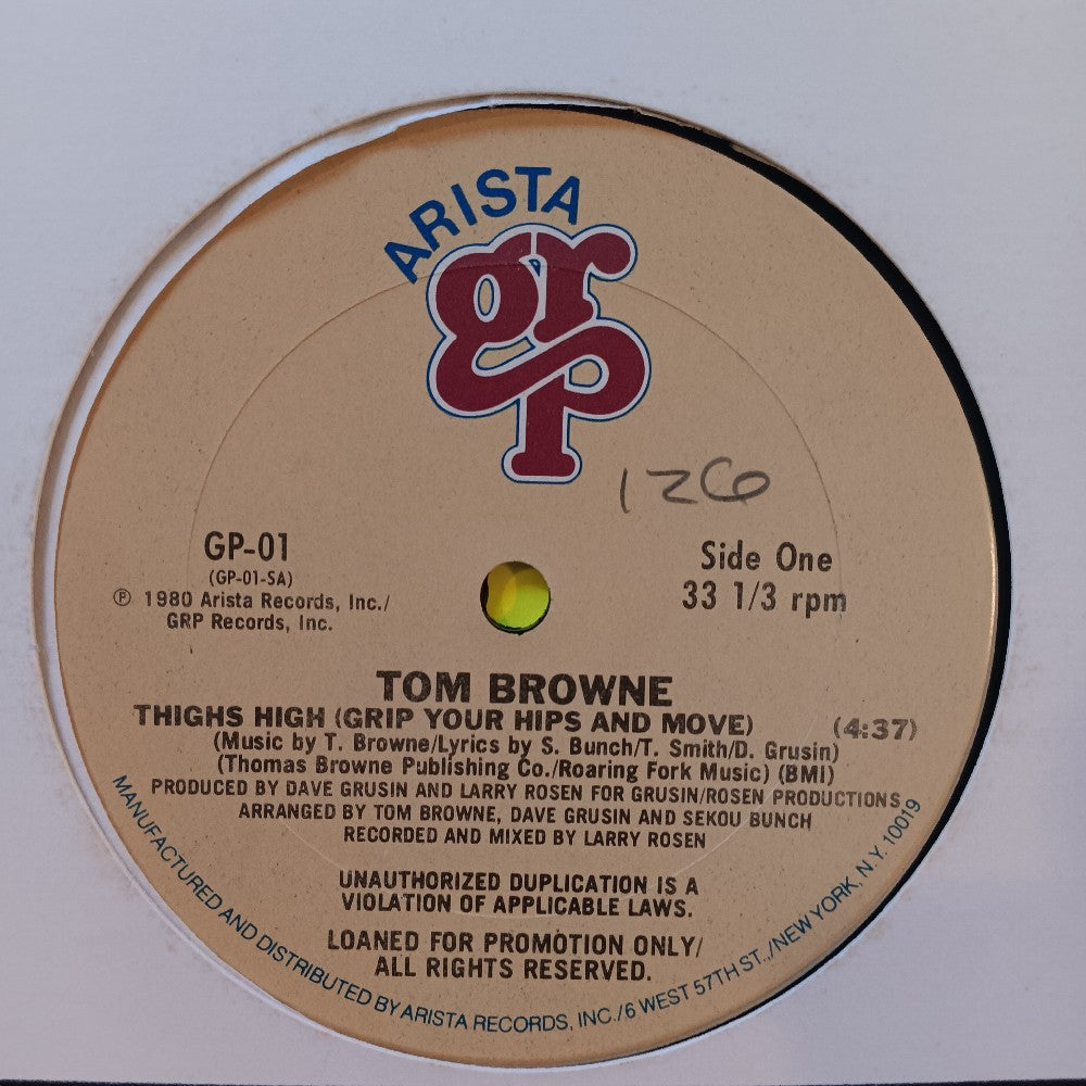 Tom Browne - Thighs High (Grip Your Hips & Move) 12" PROMO - 1980 - GP-01 - Used - VG++ - Vinyl