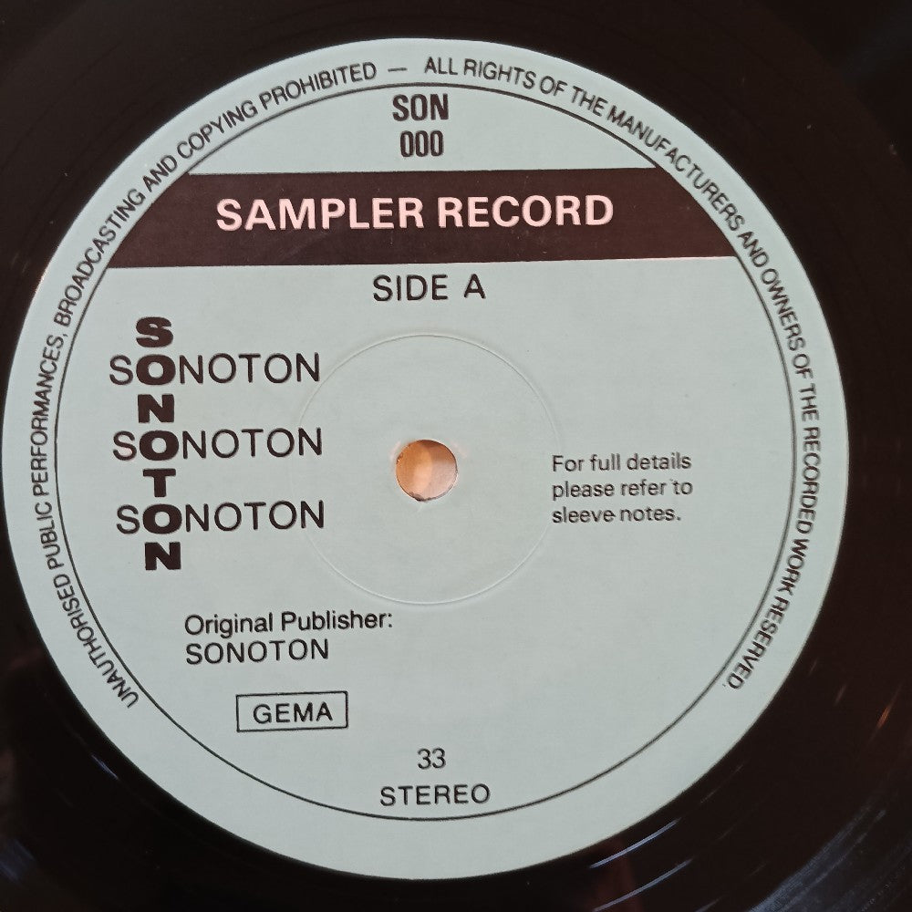 Various - Sonoton Sampler GERMANY - SON 000 - Used - EX - Vinyl
