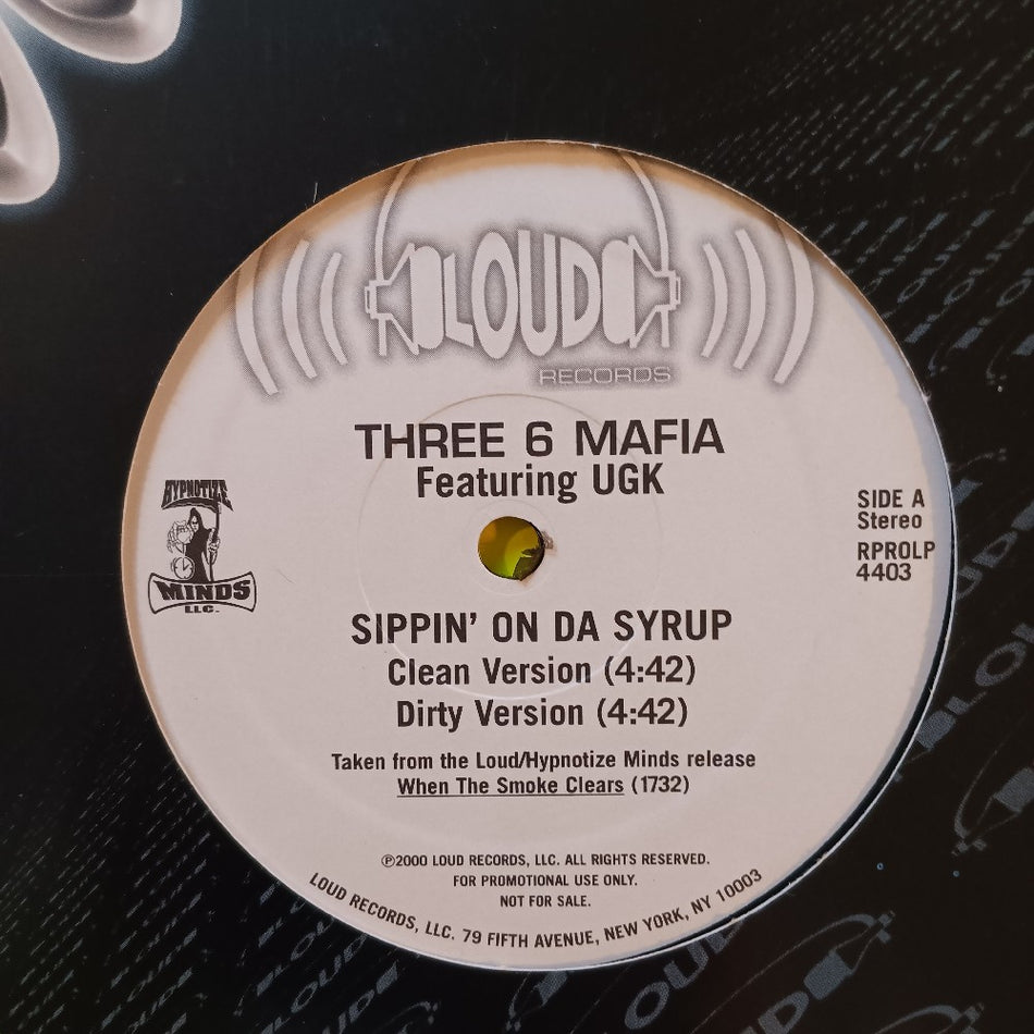 Three Six Mafia - Sippin On Da Syrup 12" PROMO - 2000 - RPROLP 4403 - Used - EX - Vinyl