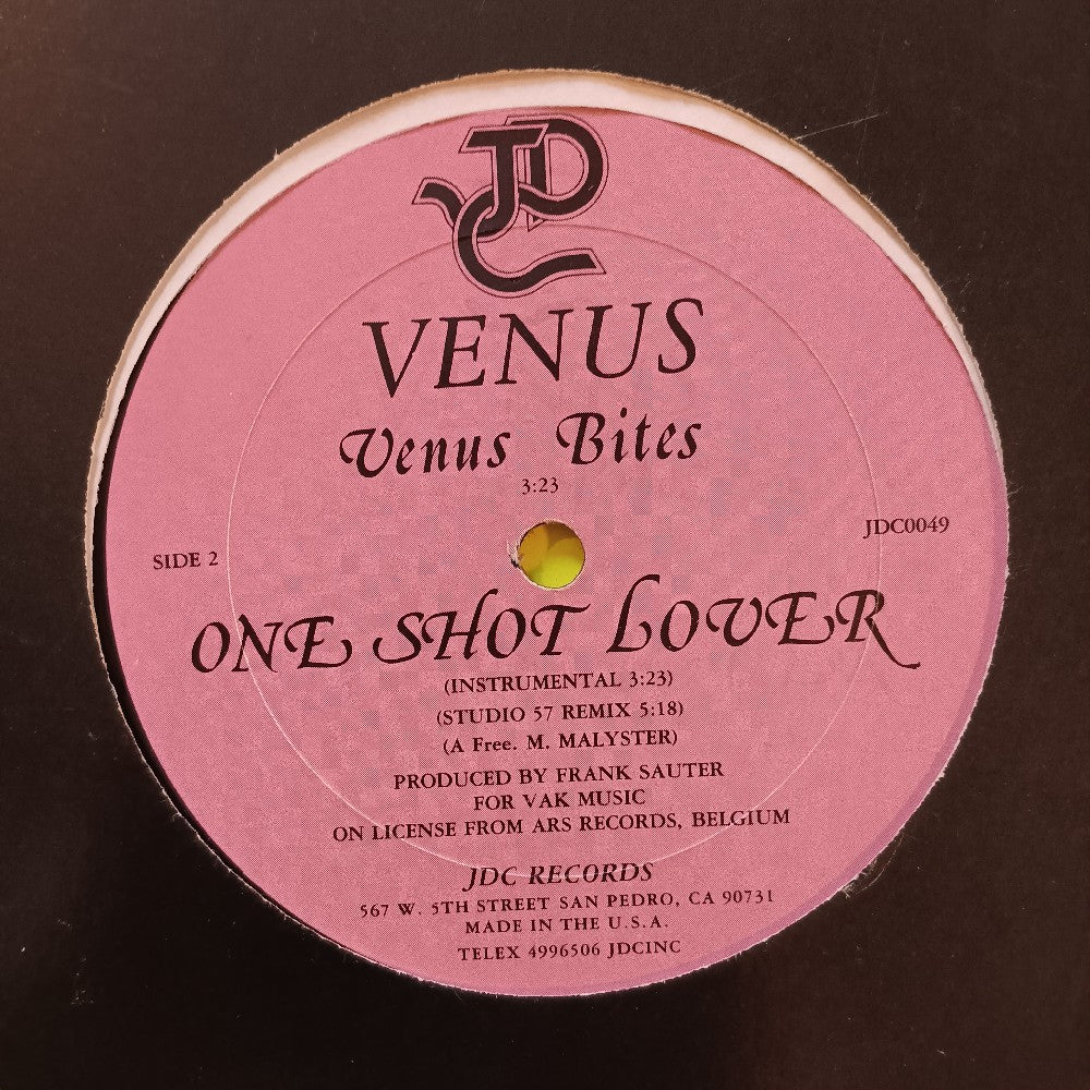 Venus - One Shot Lover 12" - 1985 - JDC0049 - Used - VG+ - Vinyl