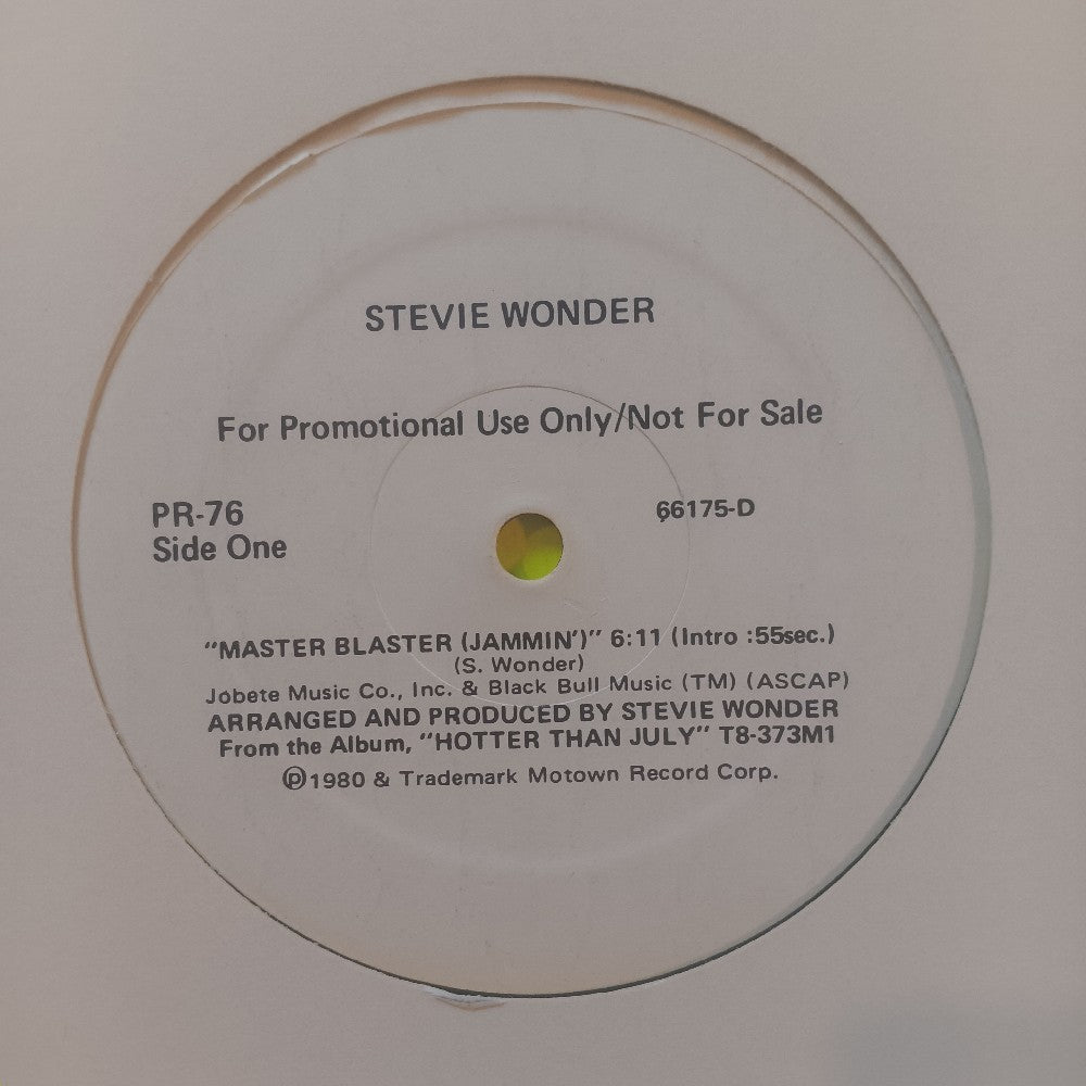 Stevie Wonder - Master Blaster 12" PROMO  - 1980 - PR-76 - Used - VG++ - Vinyl