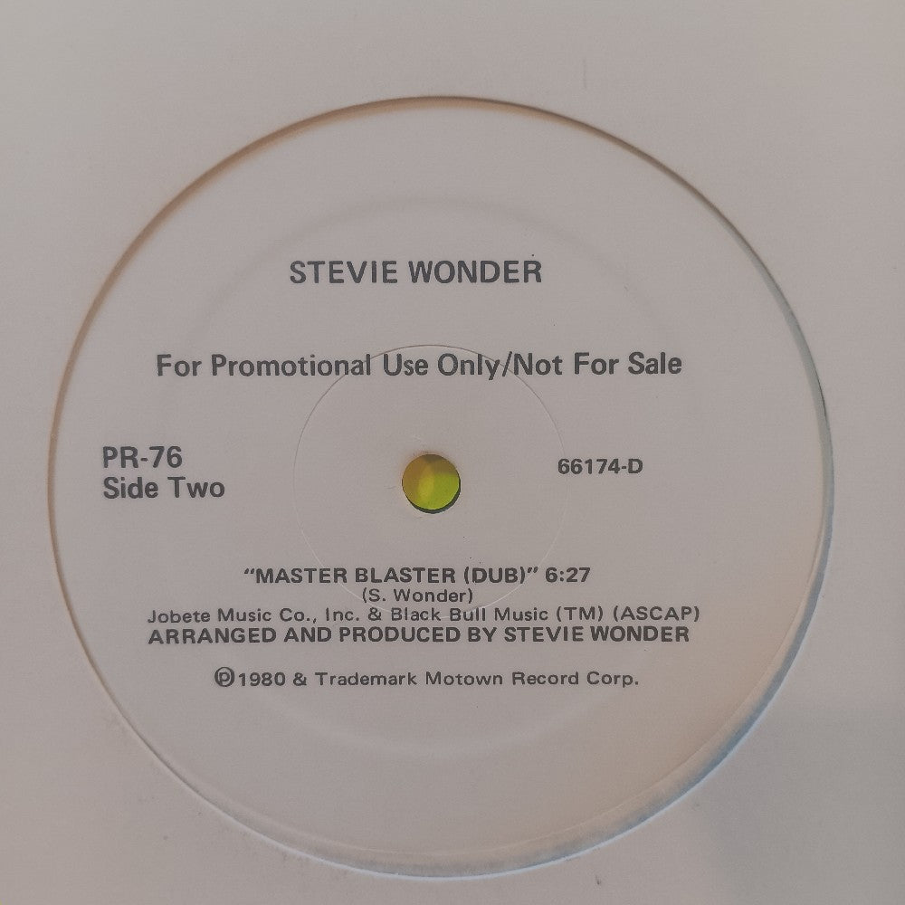 Stevie Wonder - Master Blaster 12" PROMO  - 1980 - PR-76 - Used - VG++ - Vinyl