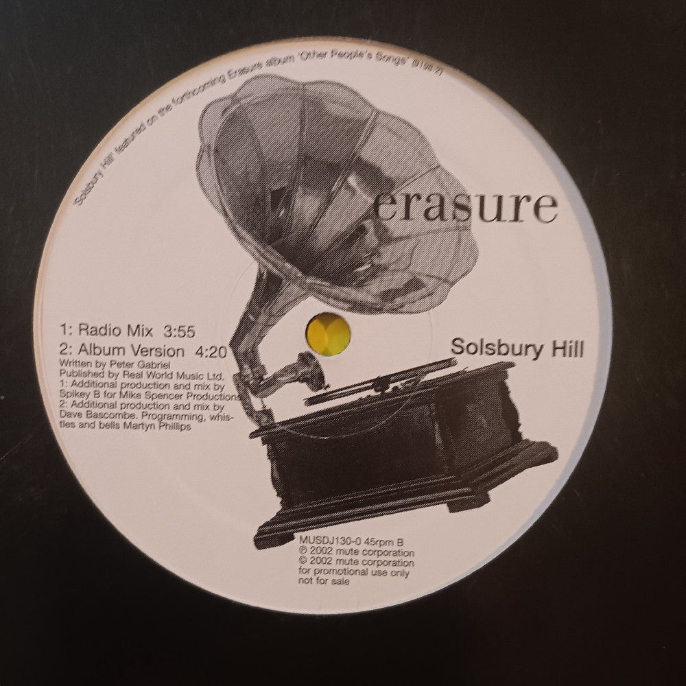 Erasure - Solitary Hill 12" PROMO - 2002 - MUSDJ130-0 - Used - EX - Vinyl