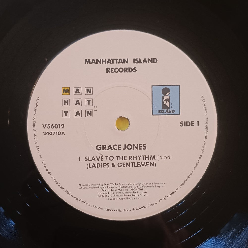 Grace Jones - Slave To The Rhythm 12" - 1985 - V 56012 - Used - EX - Vinyl