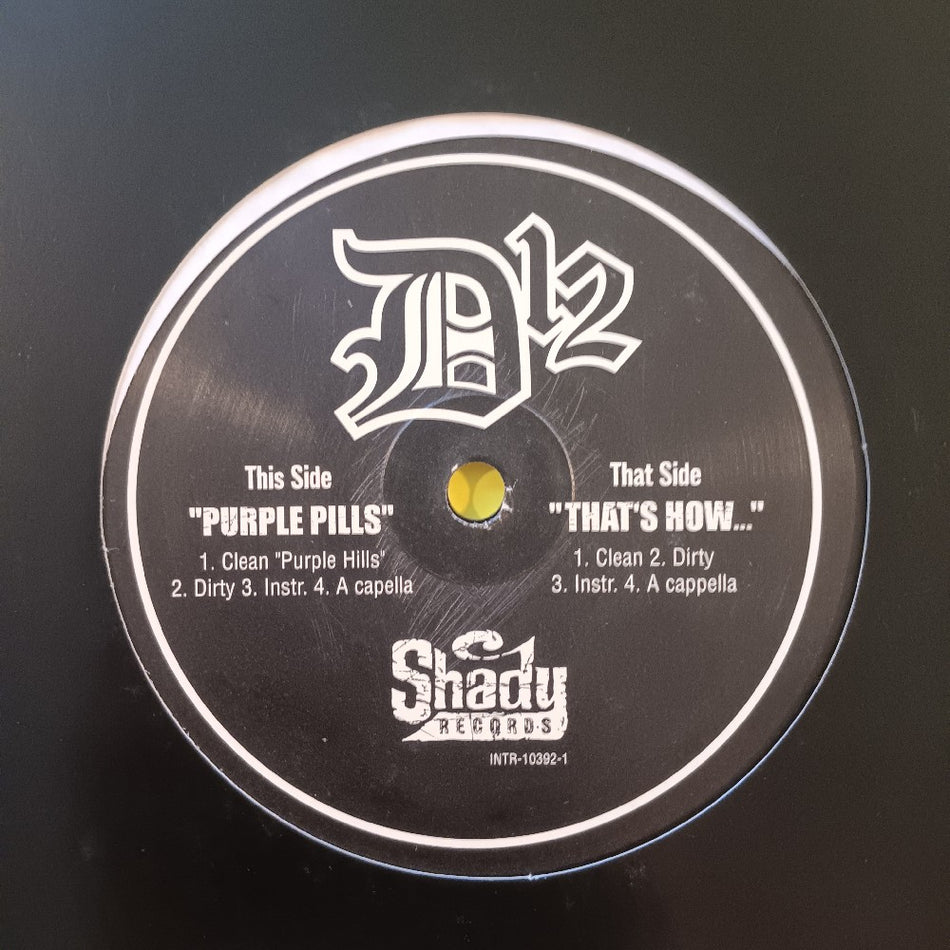 D12 - Purple Pills 12" - 2001 - INTR-10392-1 - Used - EX - Vinyl