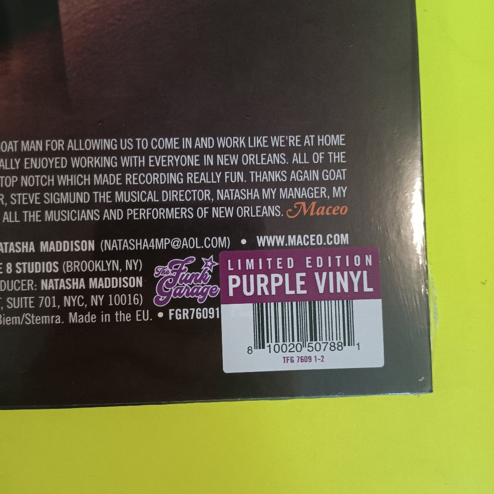 Maceo Parker - Soul Food: Cooking With Maceo PURPLE - 2020 - TFG 7609 1-2 - New - Sealed - Vinyl