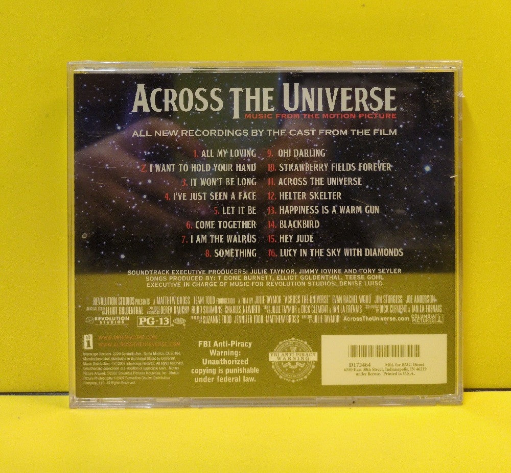 Across The Universe Cast - Across The Universe (Music From The Motion Picture) - 2007 - B0009801-02 - New - Sealed - CDs - BMG Club Edition