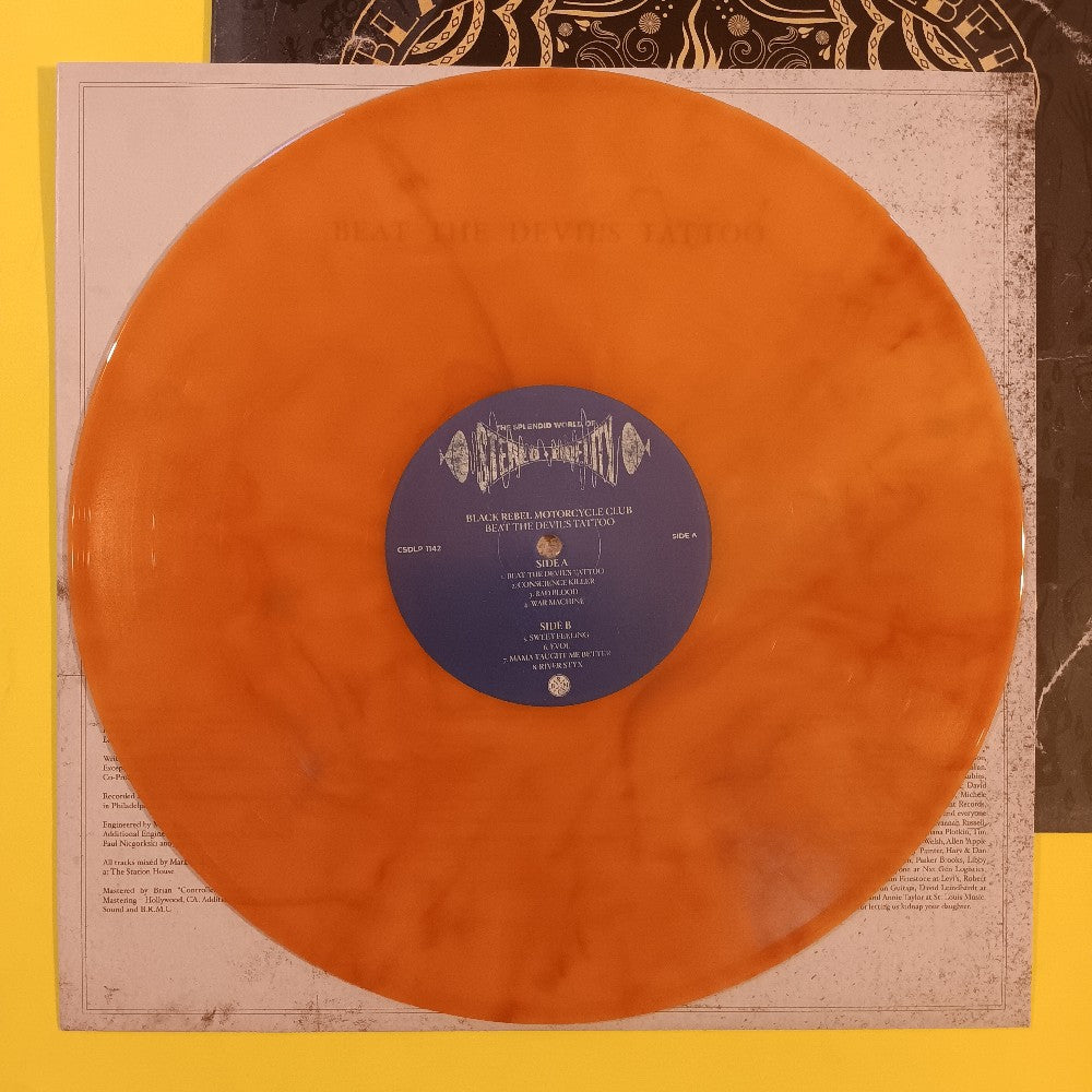 Black Rebel Motorcycle Club / BRMC - Beat The Devil's Tattoo "OAKWOOD" ORANGE MARBLE  - 2010 - CSDLP 1142 - New - Sealed - Vinyl
