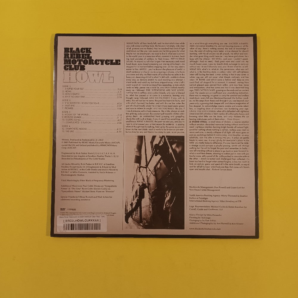 Black Rebel Motorcycle Club - Howl CLEAR VINYL - 2021 - CSDLP 1161 - New - Sealed - Vinyl