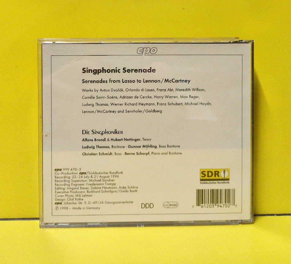 Die Singphoniker - Singphonic Serenade - 1998 - 999 470-2 - Used - EX - CDs - Germany Import