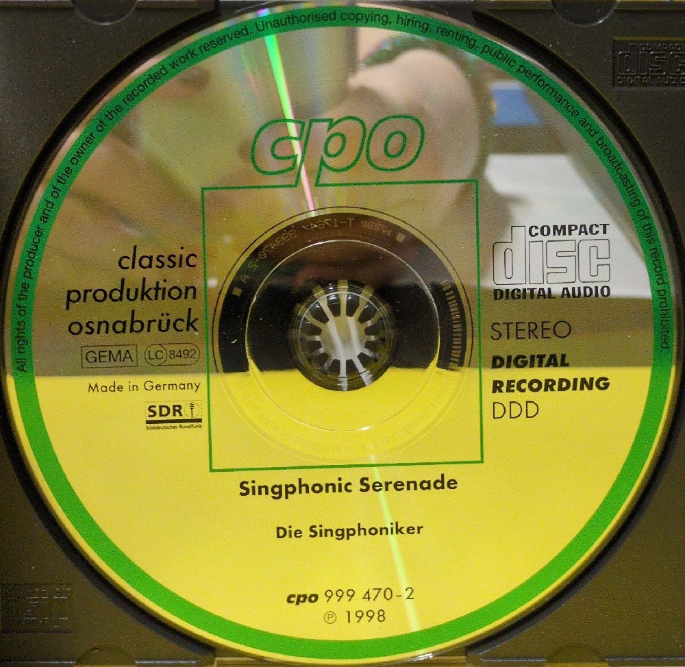 Die Singphoniker - Singphonic Serenade - 1998 - 999 470-2 - Used - EX - CDs - Germany Import
