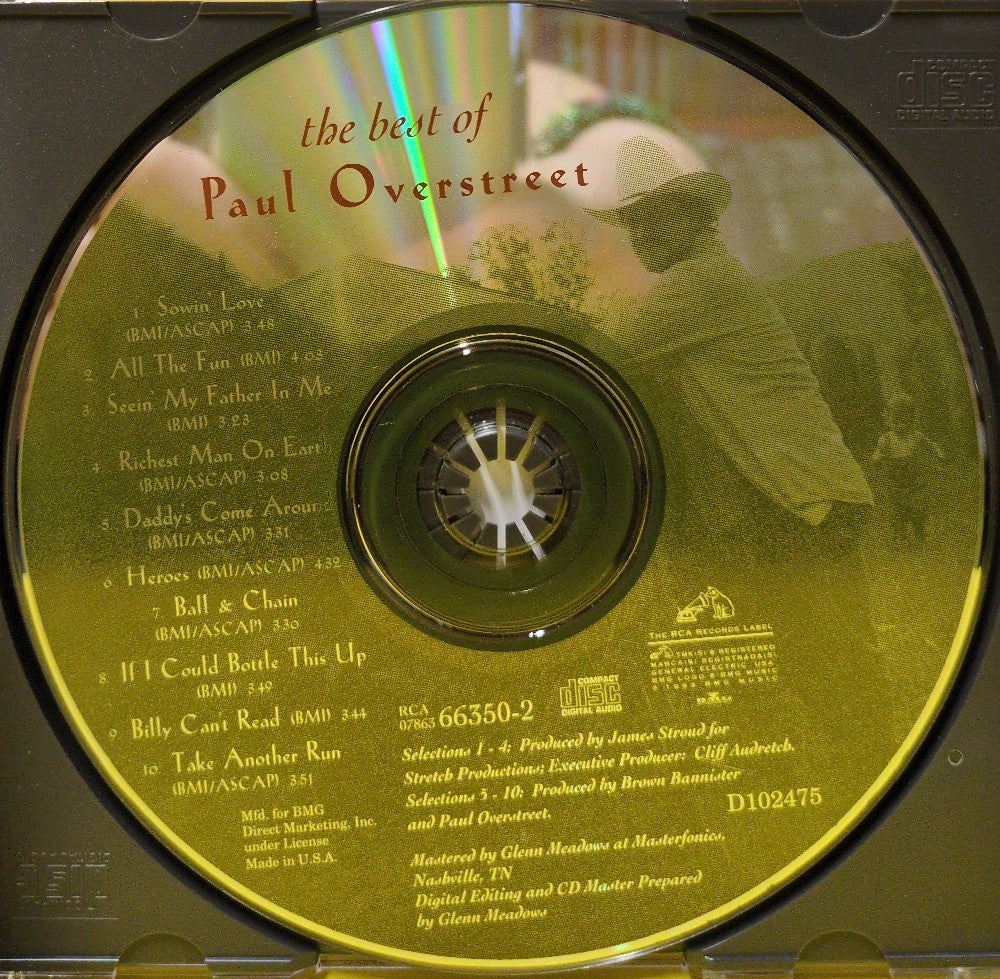 Paul Overstreet - The Best Of Paul Overstreet - 1993 - 07863 66350-2 / D 102475 - Used - EX - CDs - BMG Club Edition