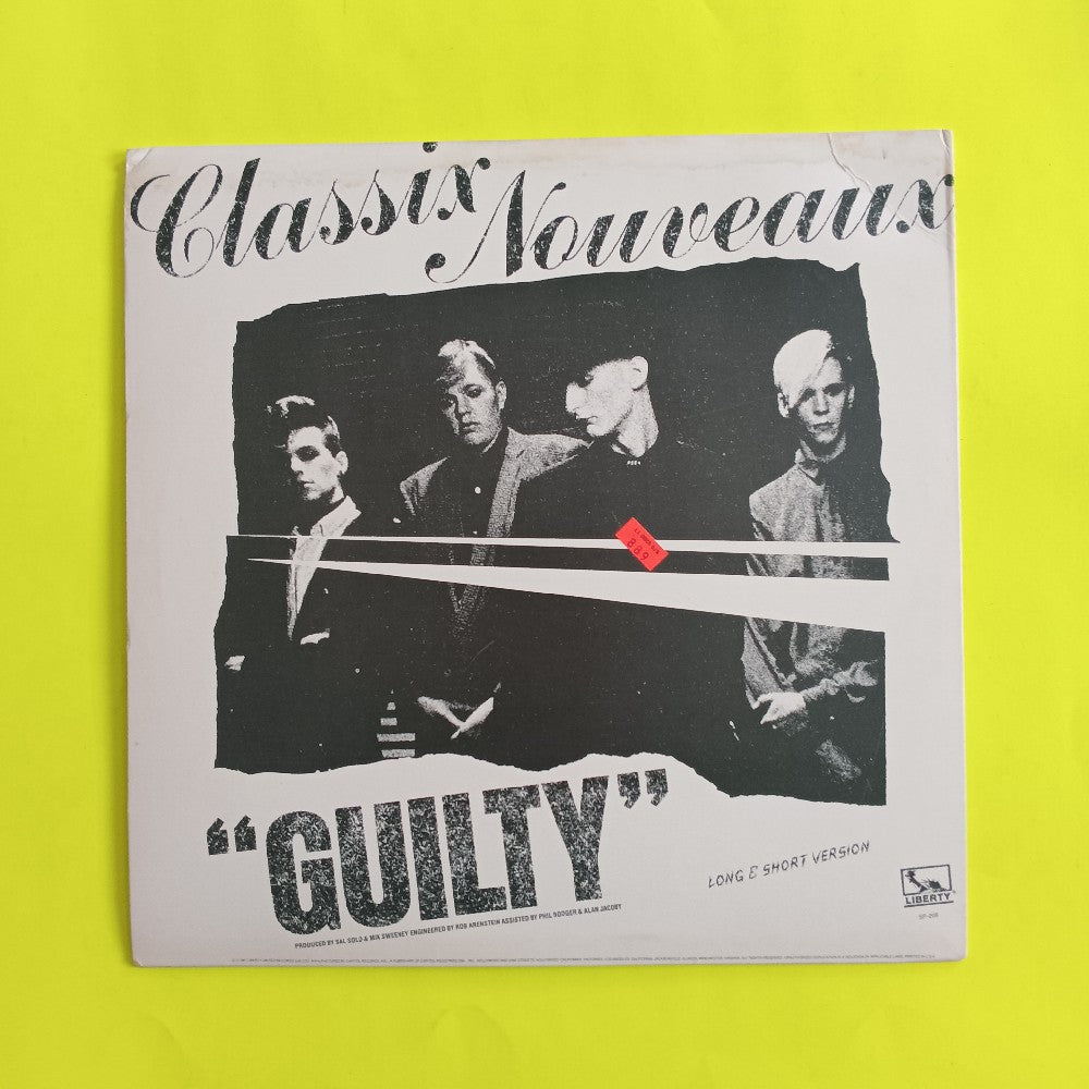 Classix Nouveaux - Guilty 12" - 1981 - SP-208 - Used - VG++ - Vinyl