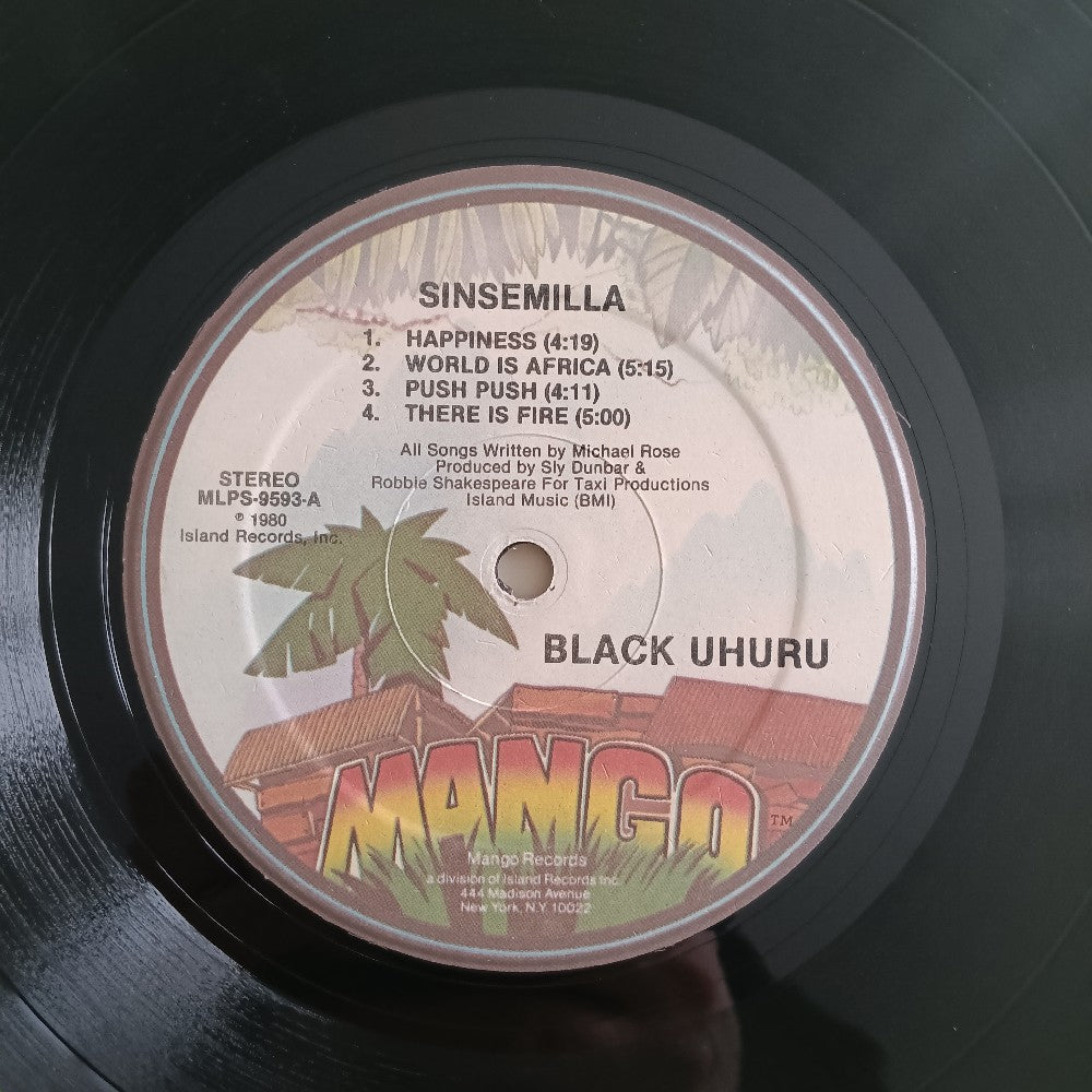 Black Uhuru - Sinsemilla - 1980 - MLPS 9593 - Used - VG++ - Vinyl