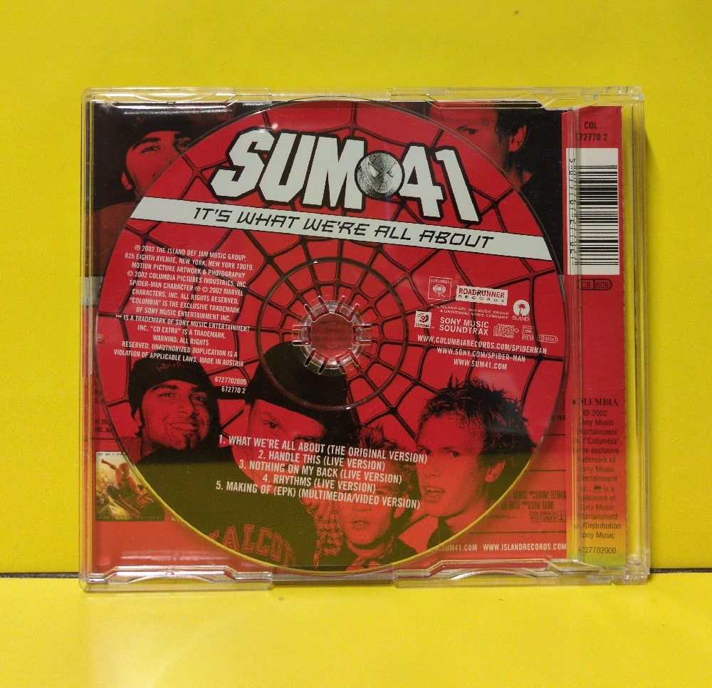 Sum 41 - It's What We're All About - 2002 - COL 672770 2 - Used - EX - CDs - CD Single - European Import