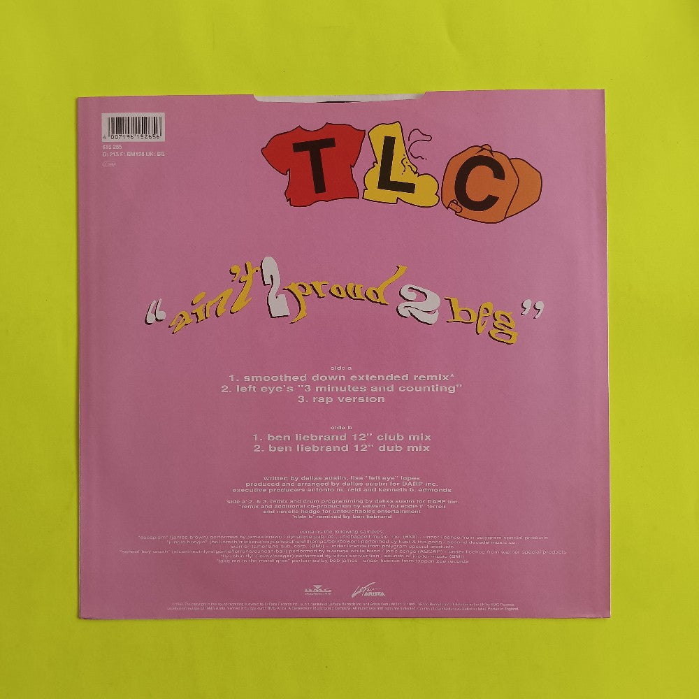 TLC - Ain't 2 Proud 2 Beg 12" UK - 1992 - 615 265 - Used - VG++ - Vinyl