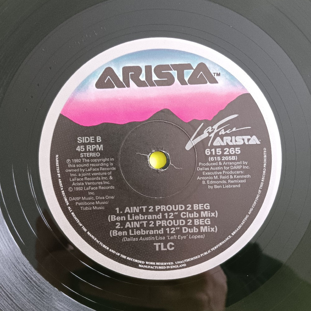 TLC - Ain't 2 Proud 2 Beg 12" UK - 1992 - 615 265 - Used - VG++ - Vinyl
