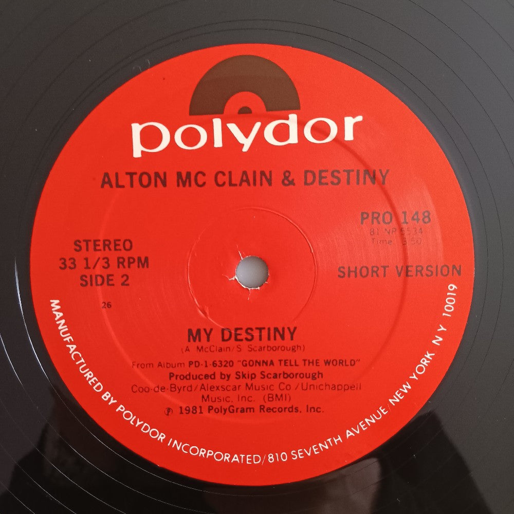 Alton McClain & Destiny - My Destiny 12" - 1981 - PRO 148 - Used - VG++ - Vinyl