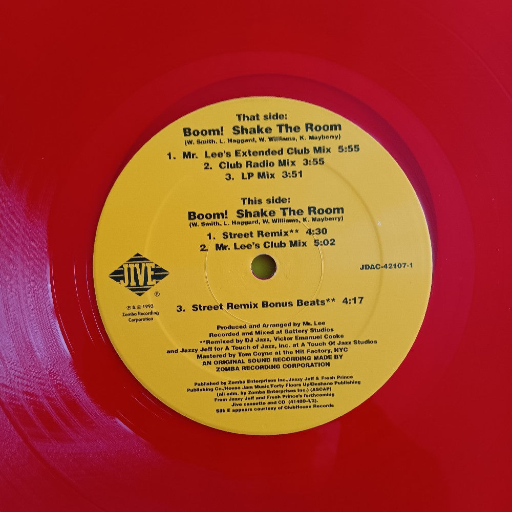DJ Jazzy Jeff & The Fresh Prince - Boom! Shake The Room RED 12" - 1993 - JDAC-42107-1 - Used - VG++ - Vinyl