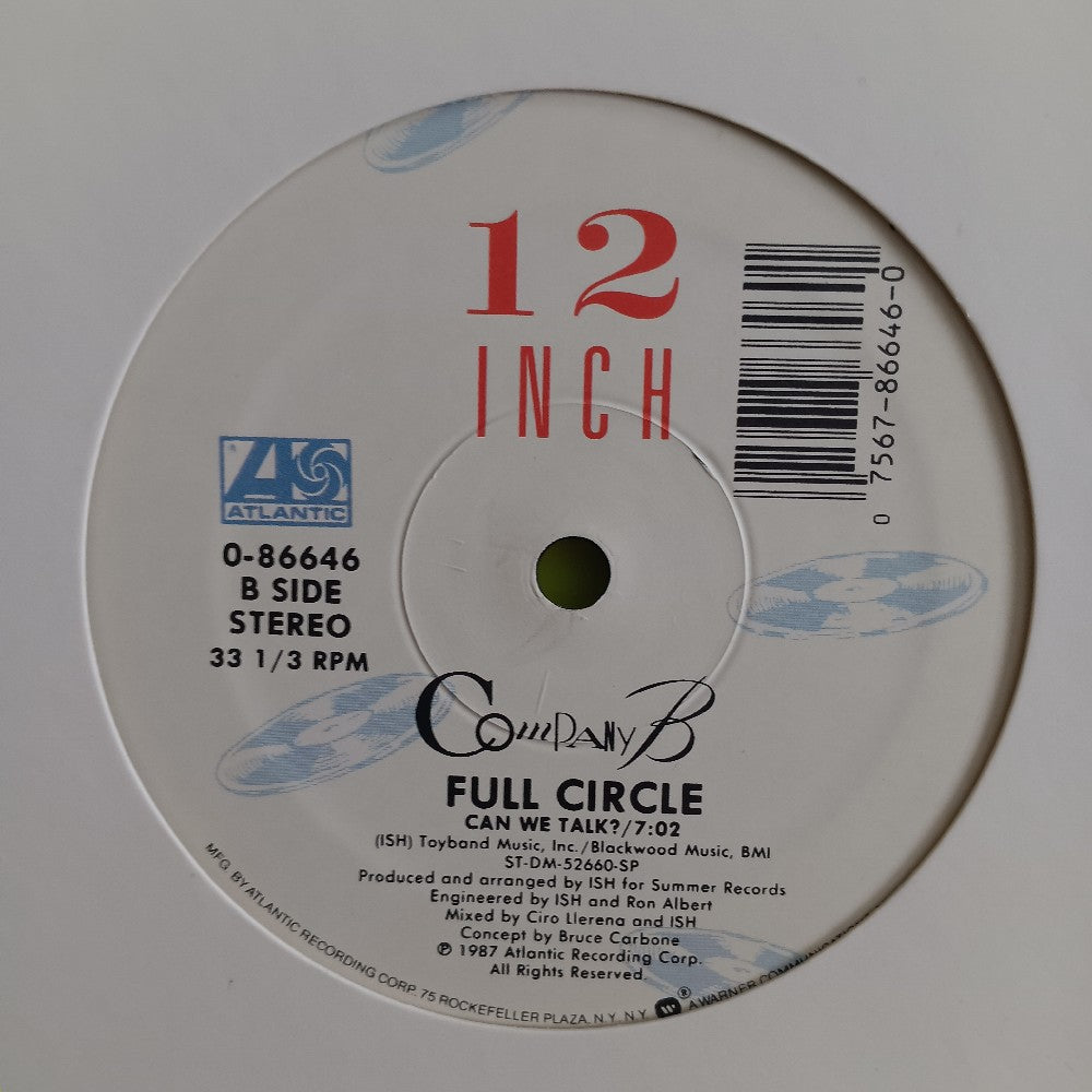 Company B - Full Circle 12" - 1987 - 0-86646 - Used - VG++ - Vinyl