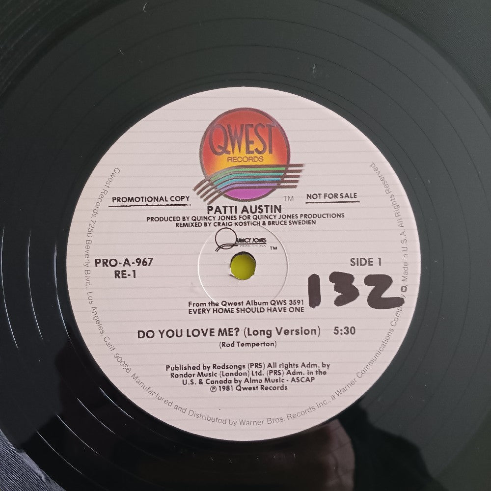 Patti Austin - Do You Love Me? 12" PROMO - 1981 - PRO-A-967 - Used - VG++ - Vinyl
