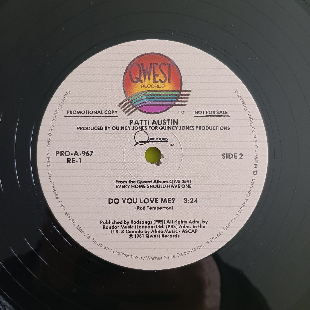 Patti Austin - Do You Love Me? 12" PROMO - 1981 - PRO-A-967 - Used - VG++ - Vinyl