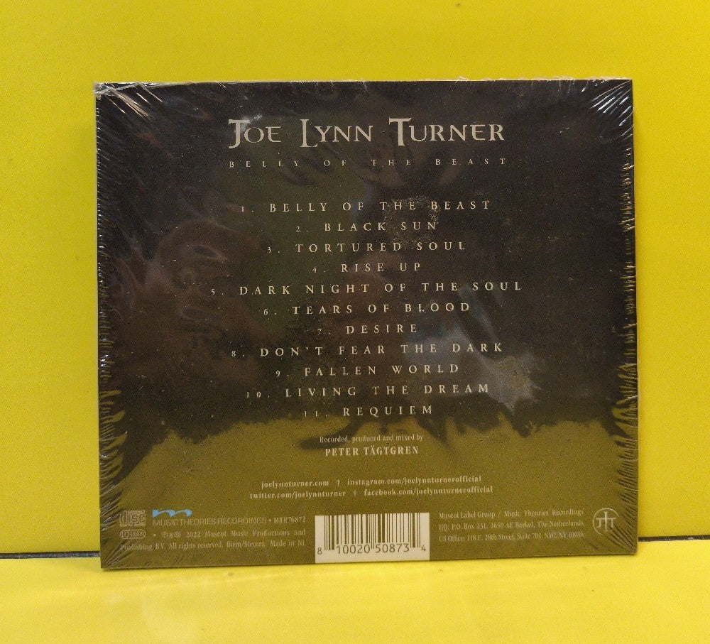 Joe Lynn Turner - Belly Of The Beast - 2022 - MTR76872 - New - Sealed - CDs