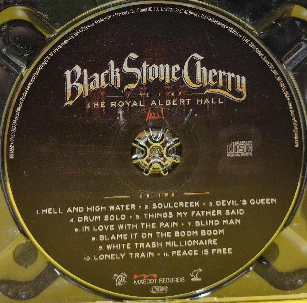 Black Stone Cherry - Live From The Royal Albert Hall... Y'All - 2022 - M 7655 2 - Used - NM - CDs - 2xCD/1xBlu-ray Set - European Import