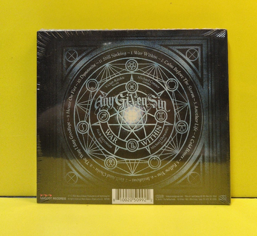 Any Given Sin - War Within - 2023 - M76652 - New - Sealed - CDs